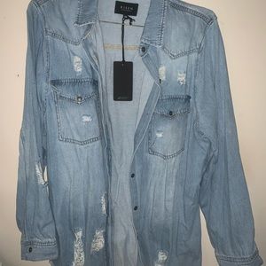 Risen NWT denim lightweight jacket
